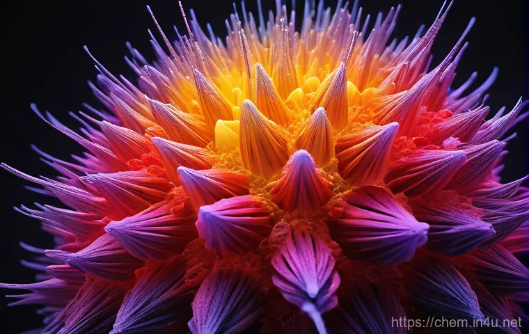 나노화학 - **Prompt:** A group of diverse scientists, including men and women, meticulously examining holograph...