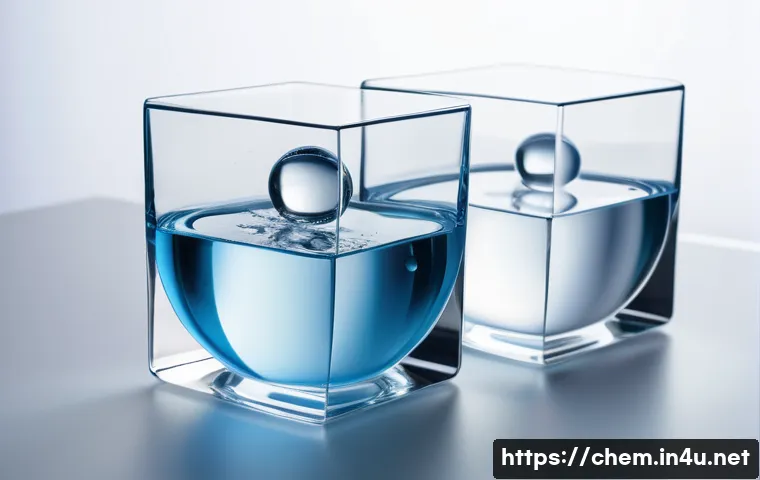 물질의 상태 변화 - A highly detailed scientific illustration showing the three states of matter: solid, liquid, and gas...