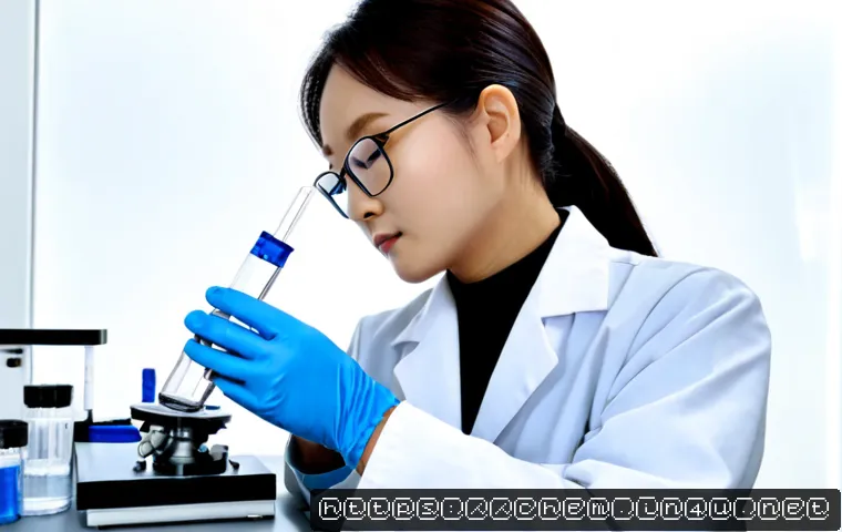 약품 및 화학 제품 검사 - Photorealistic pharmaceutical quality control laboratory, a technician in clean white lab coat, safe...